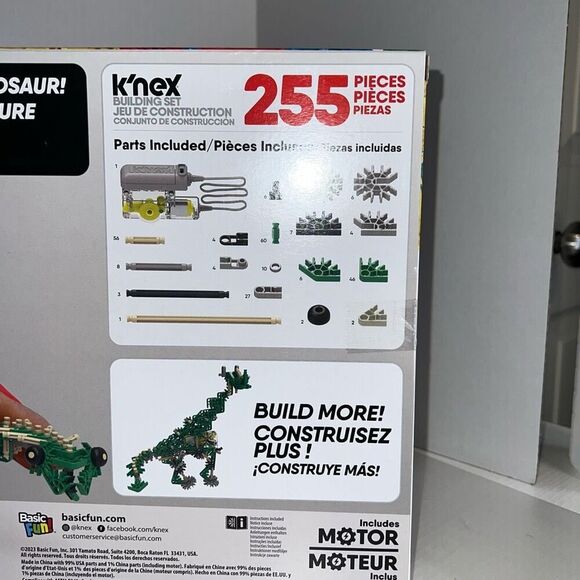 K'NEXosaurus Rex Building Set, 255 Pieces, 2 Builds, Motorized Movement K’NEX - Picture 6 of 6